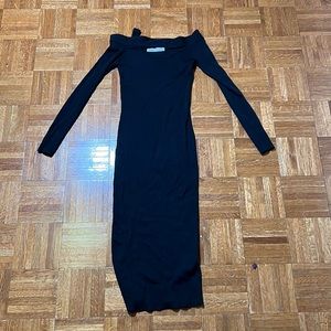 Zara midi dress with detail neckline